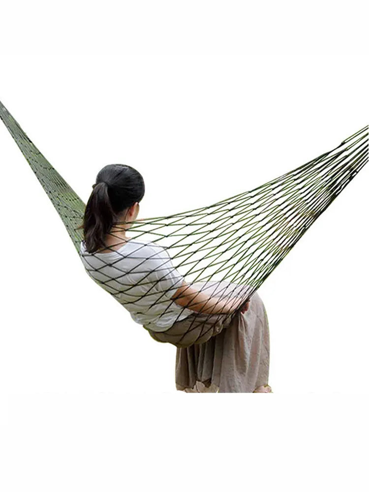 Outdoor Green Mesh Net Hammock