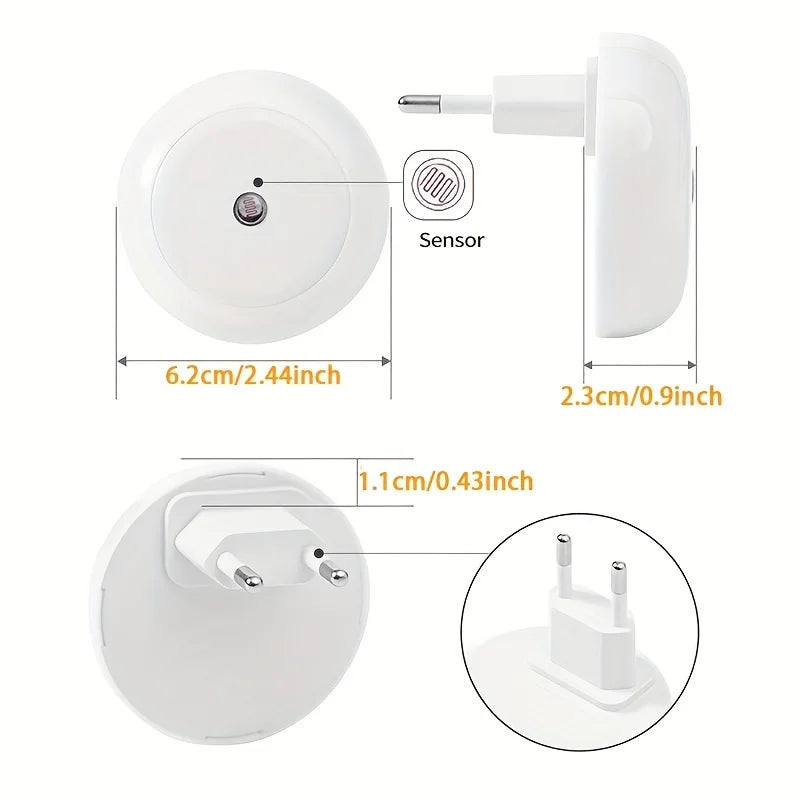 Lampe murale intelligente à LED avec capteur de lumière nocturne et prise en charge
