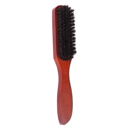 Ensemble de brosses à barbe en poils de sanglier doux avec peigne en bois et sac cadeau