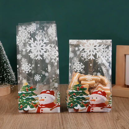 25/50pcs Snowman Cookie & Candy Gift Bags