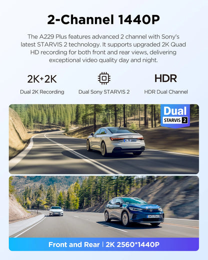 2K HDR Dashcam mit WLAN – GPS – Sprachsteuerung und Nachtsicht