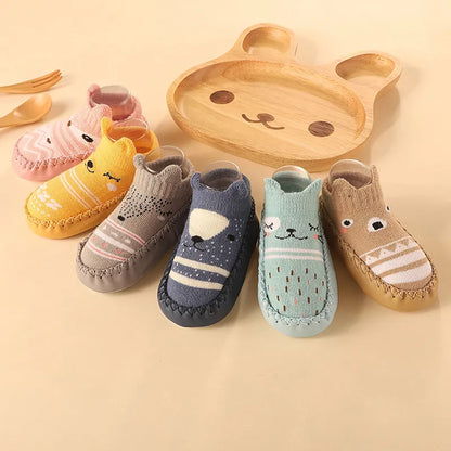 Chaussettes pour bébé, chaussures de couleur infantile pour garçons et filles