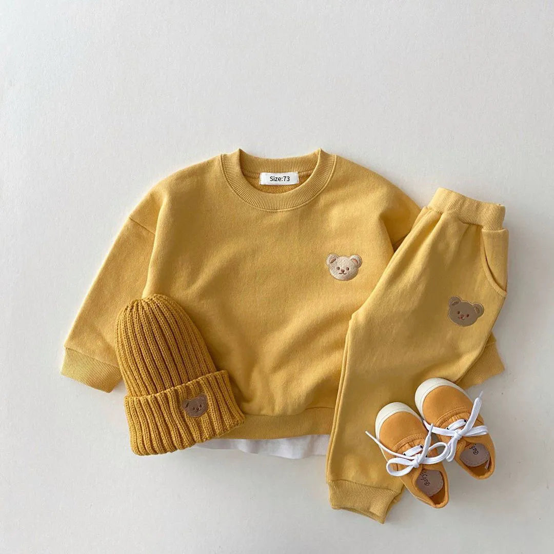 Ensemble de tenue d'automne pour tout-petits ours mignon