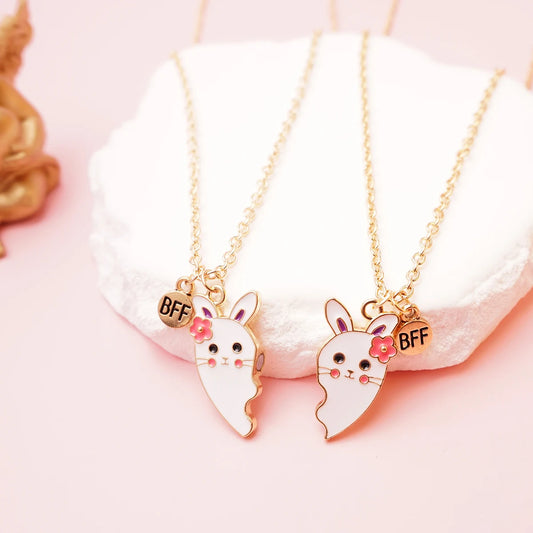 Ensemble collier coeur panda