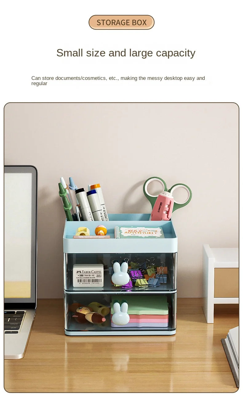 Office Desk with Drawers Pen Holder