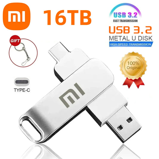 Xiaomi 16TB USB 3.2 Flash Drive - High-Speed Metal Waterproof Memory Stick