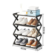 X-Shaped Multi-Layer Shoe and Hat Rack