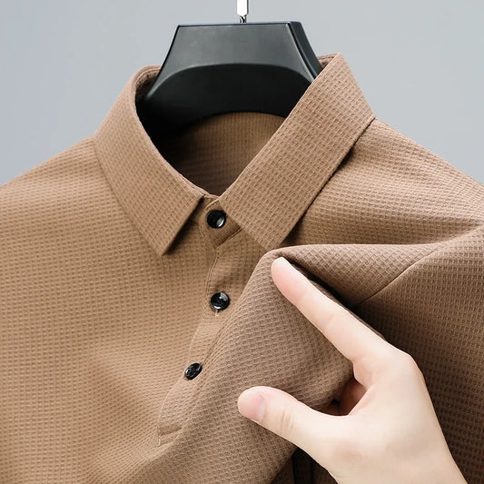 polo shirt, short sleeve polo shirt, short sleeve polo, short sleeve shirts, short shirt, casual polo shirt, waffle polo shirt