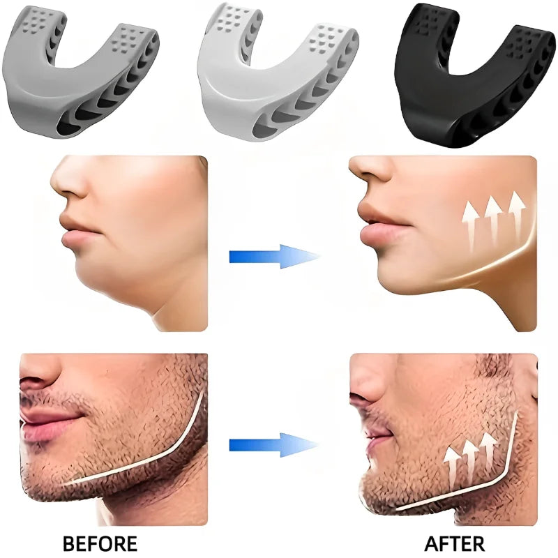 Unisex U-Shape Jaw Exerciser Neck Toning Face Muscle Training Double Chin Reducer Resistance Levels