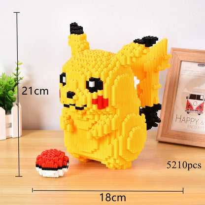 5210 Stück Pikachu Diamant-Mikroblöcke Modellspielzeug