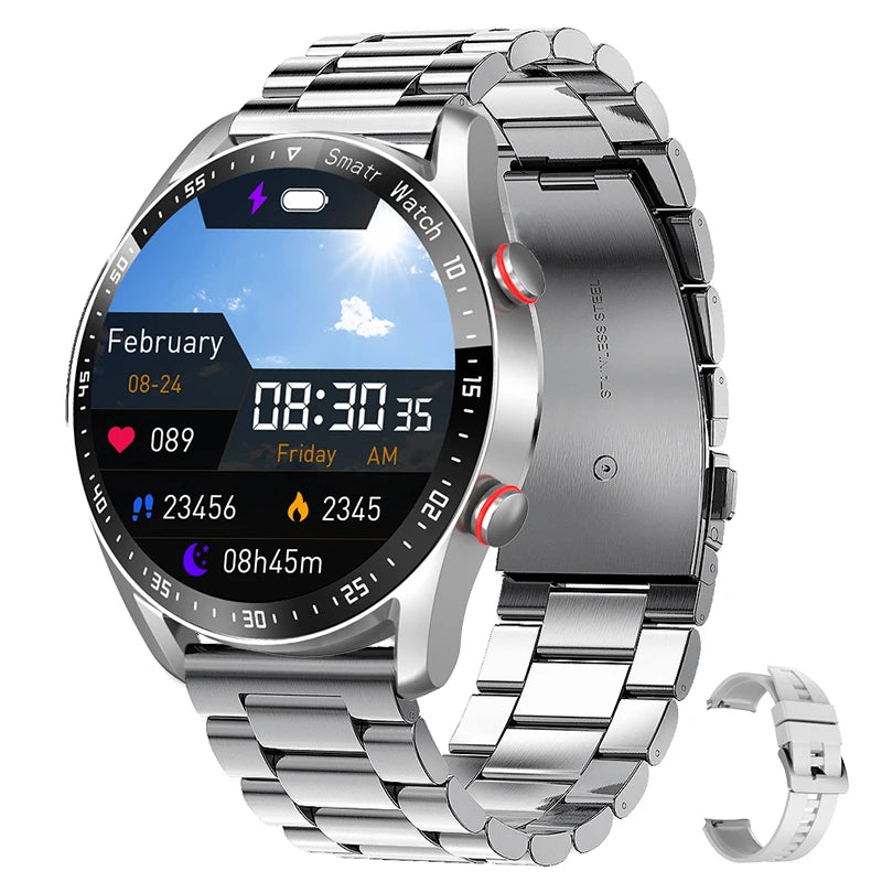 Men's Smartwatch 1.5-Inch Full Touch Screen Bluetooth Call Business Fitness Sports Watch