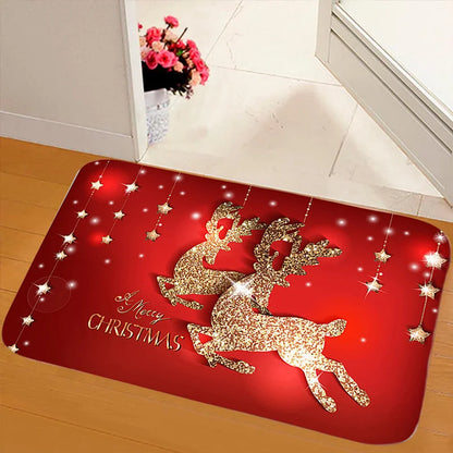 Merry Christmas Elk Doormat & Decor