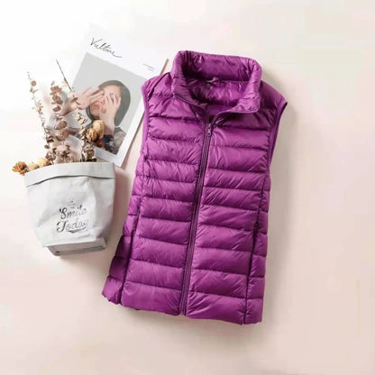 Women's Ultra-Light Slim Down Vest - Windproof & Portable