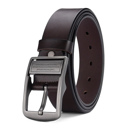 Ceinture en cuir de vachette pour homme - Boucle à ardillon en alliage