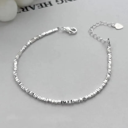 New 925 Sterling Silver Sparkling Clavicle Chain