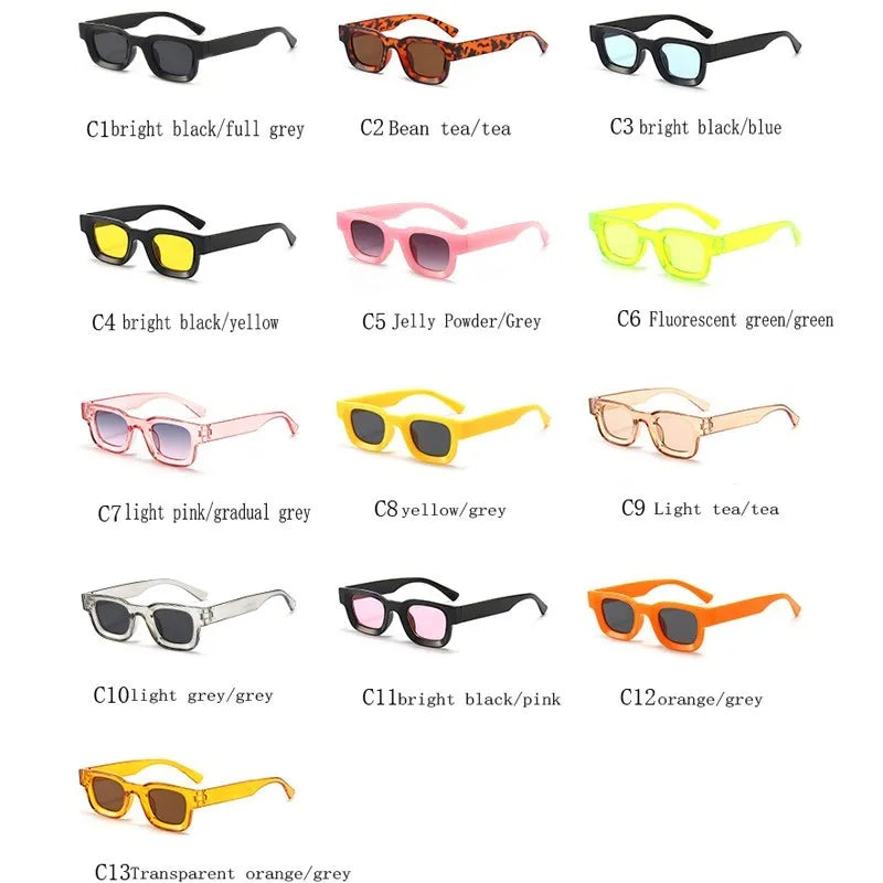 Trendige kleine quadratische Sonnenbrille mit UV400-Motiv für Damen und Herren