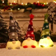 Glowing Faceless Gnome Doll Festive Christmas Home Decoration Light