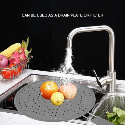 Silicone Handle Kitchen Splash Screen Heat-resistant Oil Filter Pot