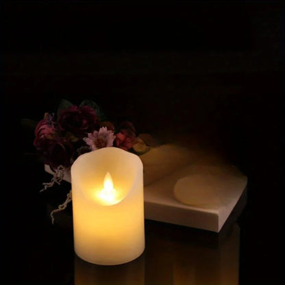 Bougie votive LED sans flamme avec flamme mobile - Fonctionne avec piles