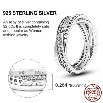 925 Sterling Silver Geometric Butterfly Cocktail Women Ring