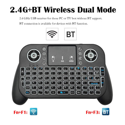 V8 Mini Wireless Keyboard - 7 Color Backlit