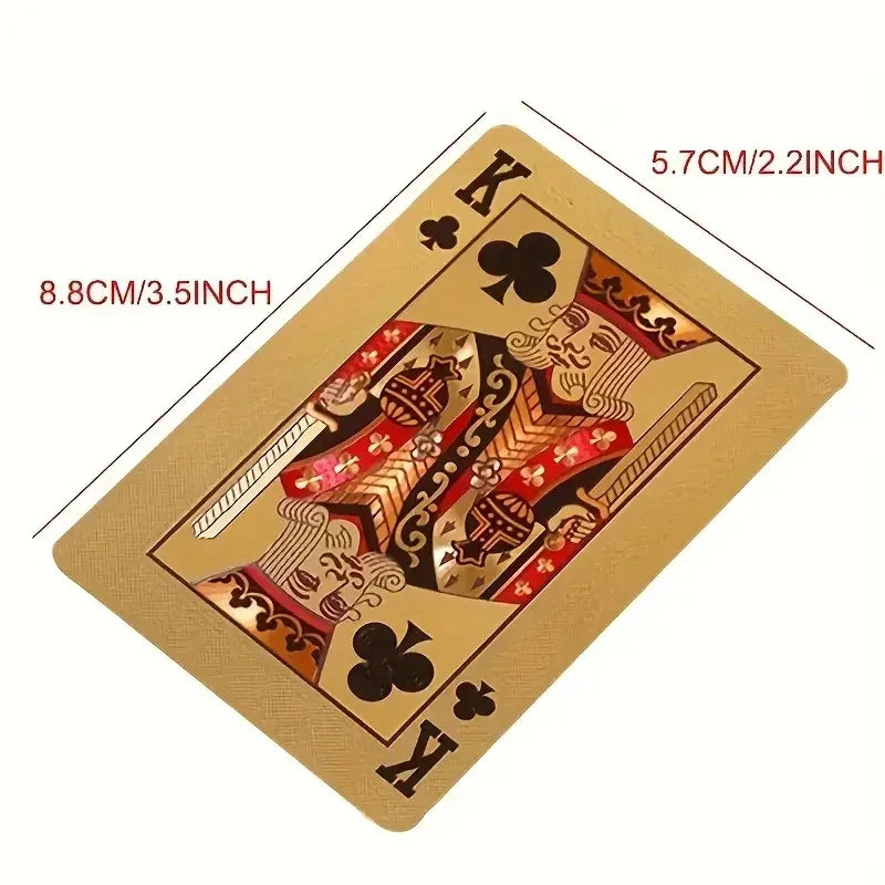 24K Gold Foil Playing Cards Deck - Poker Practical Jokes