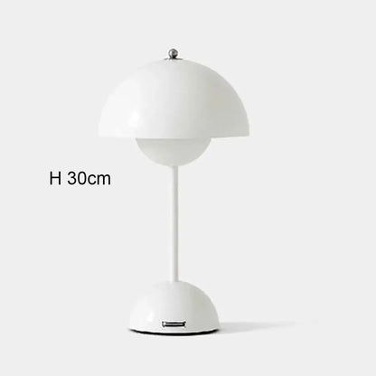 Rechargeable Mushroom Flower Bud LED Table Lamp - Modern Decor