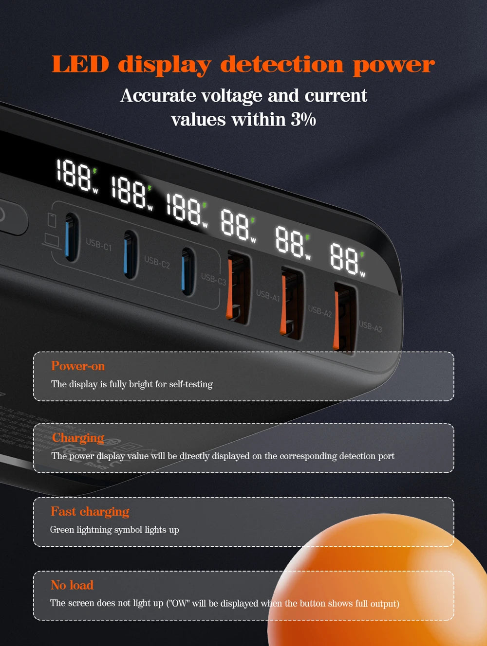 6-Port USB  Fast Charge for All Your Devices