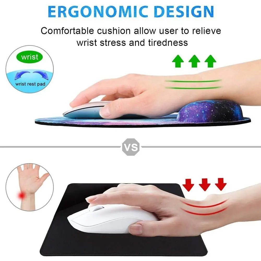 mouse pad, mouse pad with wrist rest, mouse mat, ergonomic mouse pad, wrist mouse pad, wrist pad, gaming mouse pad