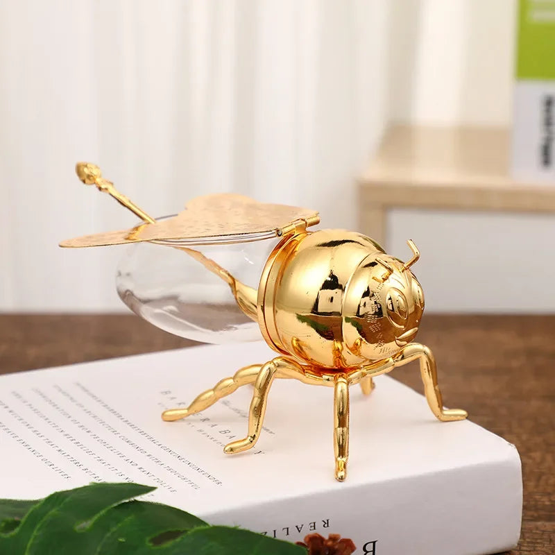 Elegant Bee Sculpted Sugar Bowl