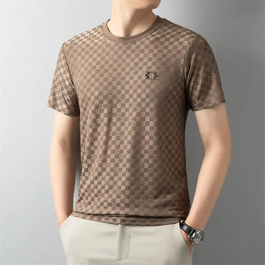 Kurzärmliges, bedrucktes T-Shirt-Oberteil für Herren