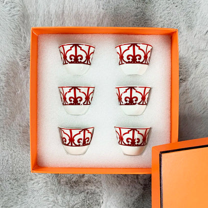 Coffee Cup Set with Saucers Gift