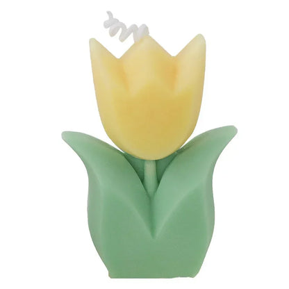 Bougies d'aromathérapie à la fleur de tulipe - Décoration de chambre esthétique