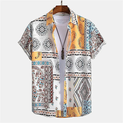 Men's Retro Floral Print Shirts