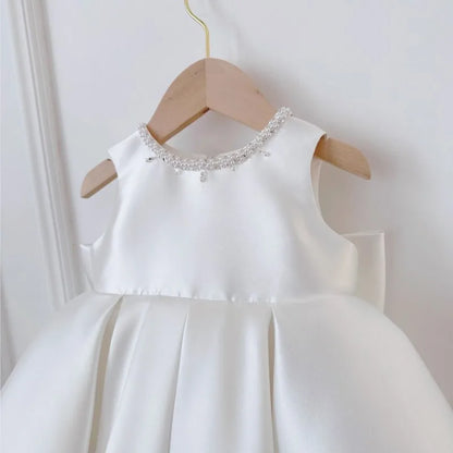 White Flower Girl Faux Fur Shrug