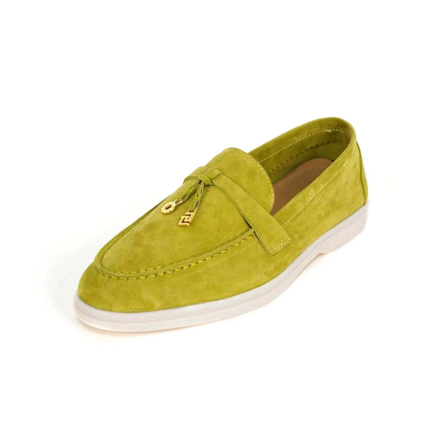 Women Loafers Sheepskin Suede Summer Walk Shoes Women Spring Autumn Fashion Casual Metal Decor Flat Shoes Slip On Cozy Flats