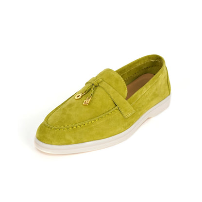 Women Loafers Sheepskin Suede Summer Walk Shoes Women Spring Autumn Fashion Casual Metal Decor Flat Shoes Slip On Cozy Flats