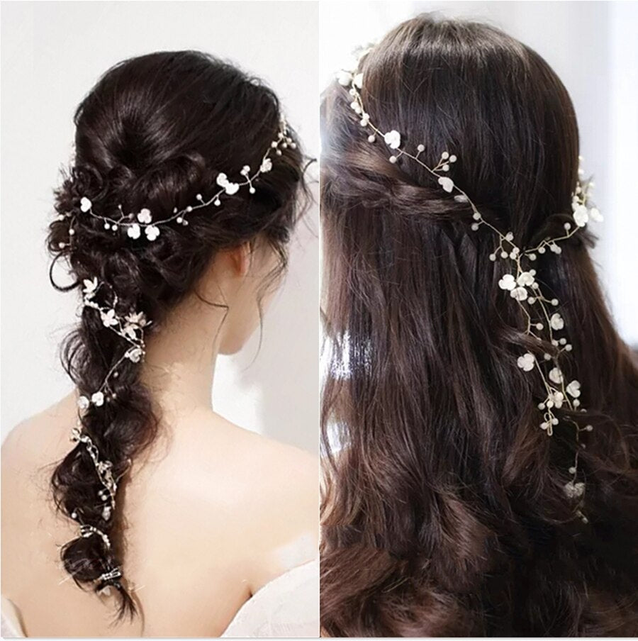Ensemble d'accessoires pour cheveux de mariée en perles de cristal