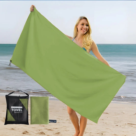 Serviette de sport et de plage légère en microfibre à séchage rapide 