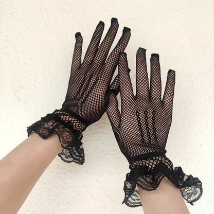 Women’s UV-Proof Driving Gloves – Thin Fishnet Mesh