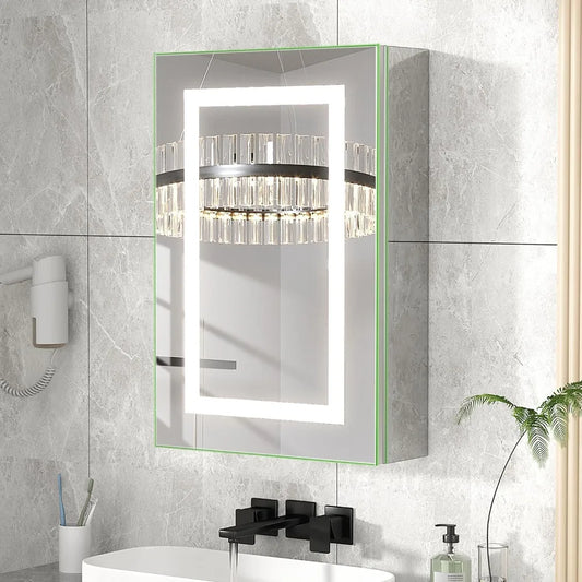 Golden Frame Wall Mount Mirror Cabinet