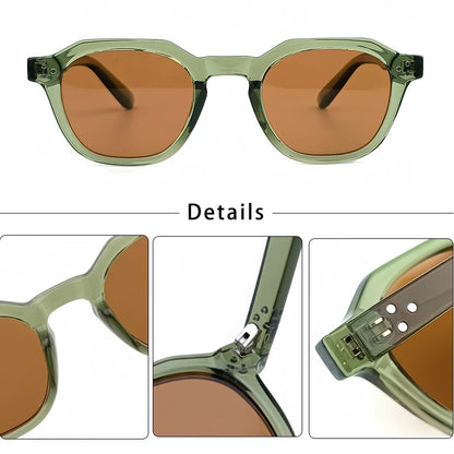 Retro Polarized Sunglasses Ultralight TR90 Frame Unisex Travel Eyewear