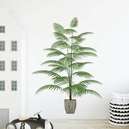Waterproof Self-adhesive Green Plant Potted Wall Sticker