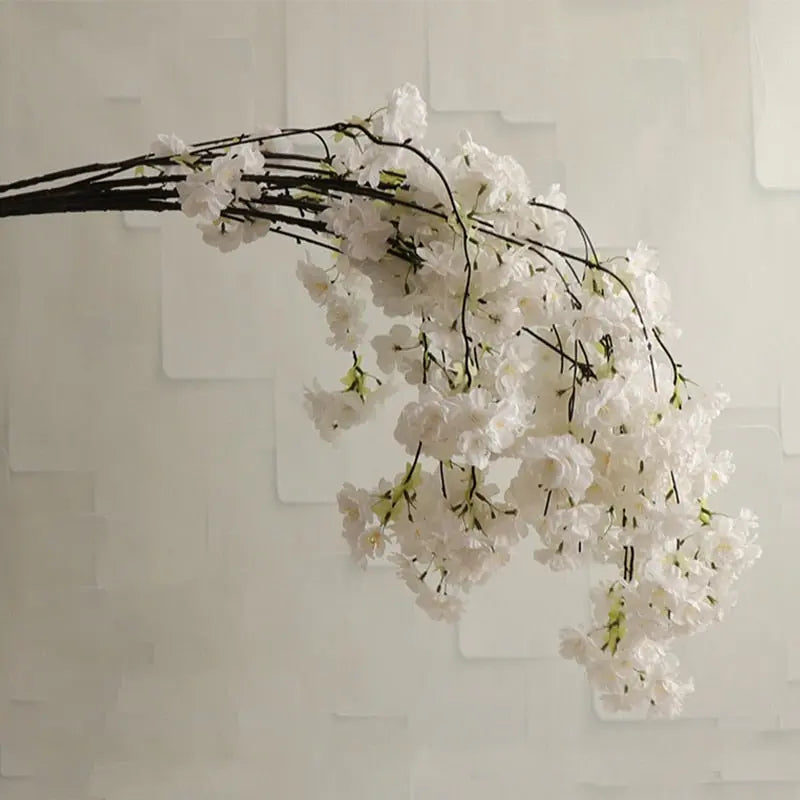 Branche de soie de fleurs de cerisier - Fleur d'imitation de 80 cm pour mariage et décoration intérieure