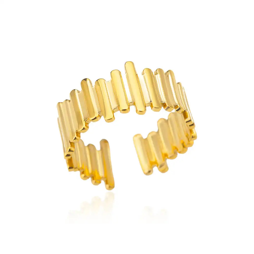 Glatte Doppelkugel-Damenringe aus Edelstahl