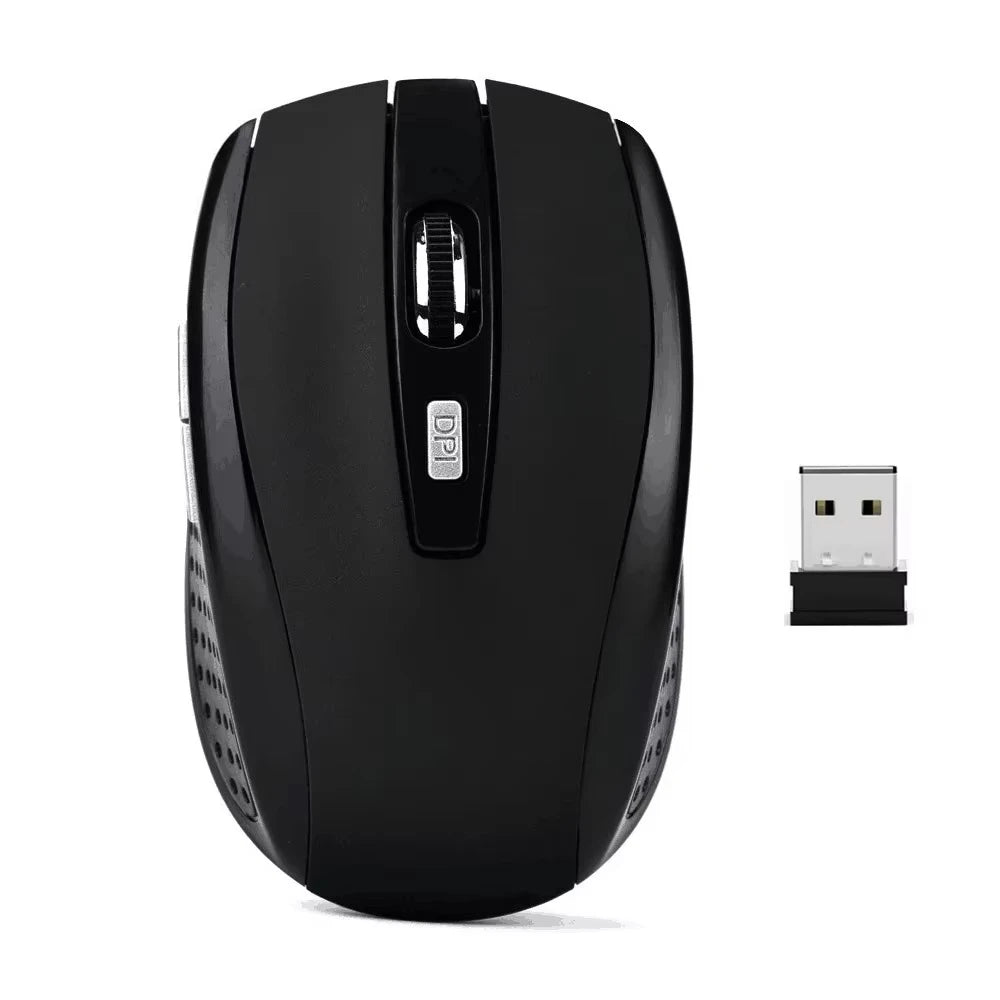 Wireless 2.4G Portable Optical Ergonomic Mice USB Adapter Mouse