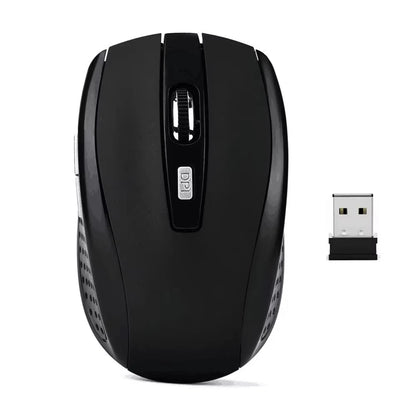 Wireless 2.4G Portable Optical Ergonomic Mice USB Adapter Mouse