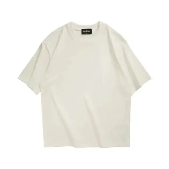 T-shirt d'été unisexe surdimensionné marron - streetwear coréen décontracté