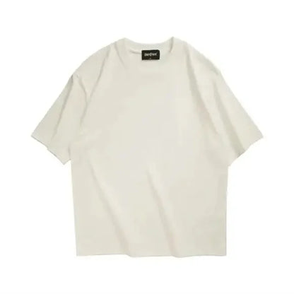 T-shirt d'été unisexe surdimensionné marron - streetwear coréen décontracté