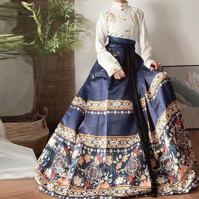 ensemble de jupe Hanfu chinois vintage XL